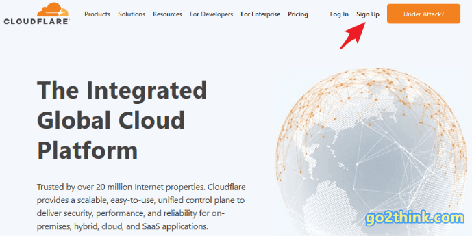 使用 Cloudflare CDN 加速和保护自己的网站 注册Cloudflare账户