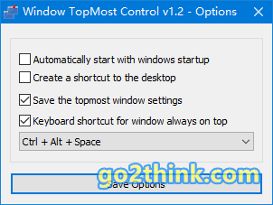 Window TopMost Control 设置